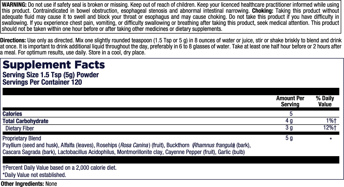 Intestinal Clenz | Herbal-Fiber Combination Blend