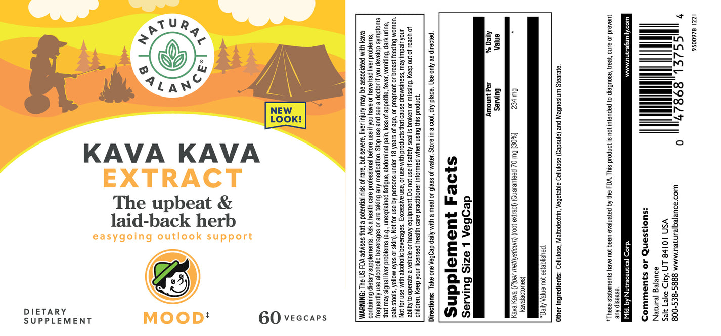 Kava Kava Root Extract Easygoing Outlook Support Natural Balance